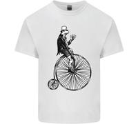 Ciclismo Un Ranocchio Che Cavalca Una Penny Farthing Maglietta Bambini