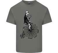 Ciclismo Un Ranocchio Che Cavalca Una Penny Farthing Maglietta Bambini