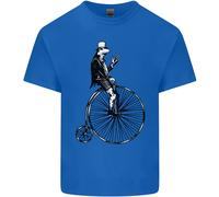 Ciclismo Un Ranocchio Che Cavalca Una Penny Farthing Maglietta Bambini