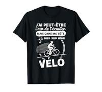 Ciclismo Uomo MTB nella Mia Testa Sono sulla Mia Bici Maglietta