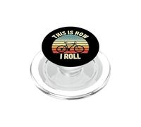 ciclismo vintage retrò tramonto questo è come rotolo arte bicicletta PopSockets PopGrip per MagSafe