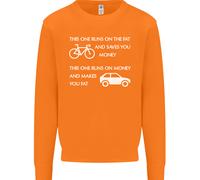 Ciclismo Vs Auto Ambiente Divertente Uomo Felpa Maglione