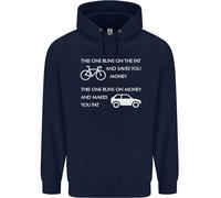 Ciclismo Vs Auto Ciclista Ambiente Divertente Uomo Felpa