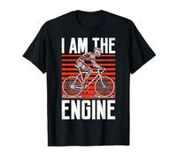 Ciclista I Am The Engine Bicyclist Parti di Biciclette Maglietta