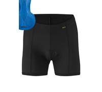 Gonso Sitivo U W, Pantaloni da ciclismo da donna, Si adatta a tutti i pantaloncini da ciclismo, Calzamaglia con cuscinetto di seduta Sitivo con elementi in Poron, Vestibilità stretta, Nero/Blu, 34