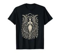 Ciclo Lunare Pagano Wicca Triquetra Simbolo Druido Spirituale Maglietta