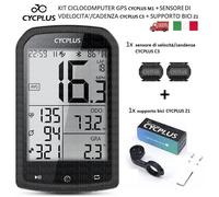 CICLOCOMPUTER COMPUTER GPS Bicicletta Bici + Sensore Velocità Cadenza + Staffa