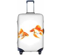Ciclos Carino Goldfish Double Sided stampato bagagli antigraffio viaggio valigia copertura elastica protezione 45/61/71/81,3 cm, bianco, M