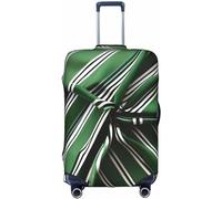 Ciclos Classic Green Striped Double Sided Stampato Bagagli Anti-Graffio Viaggio Valigia Copertura Elastico Protector 45/61/71/32 pollici, bianco, M
