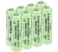 CICMOD - Batterie AAA NiMH Ricaricabili, 1,2V 600 mAh Pile ricaricabili, per Domestiche luci solari da Giardino all'aperto, Confezione da 8