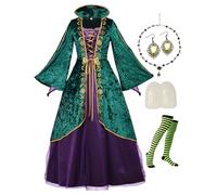 CICOCI Winifred Sanderson Costume Adulto Strega Sarah Mary Costume Cosplay Vesti Medievale Rinascimento Costume Halloween Abiti