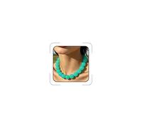 Cicod Collane colorate con perline grosse da donna, collana girocollo con grandi perline fatte a mano in stile bohémien, collane alla moda Y2K, accessori estivi, Regolabile, Acrilico, Non pietra