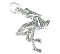 Cicogna con un ciondolo in argento sterling per bambini .925 x 1 Ciondoli Cicogn