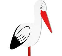 Cicogna Grande in Legno - Cicogna per Interni ed Esterni - Cicogna Nascita Bambino per Esterni - Regalo di Nascita Cicogna in Legno Grande 100 cm, Stampato Su Entrambi i Lati