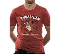CID Men's Looney Tunes-Tasmanian Devil T-Shirt M Red (Heather Red Red)