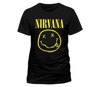 CID Nirvana Smiley, Maglietta da Uomo, Nero, M