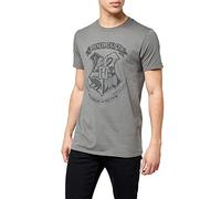 CID - T-Shirt Harry Potter Distressed Hogwarts,M,Uomo, Grigio