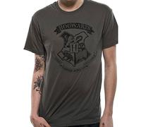 CID - T-Shirt Harry Potter Distressed Hogwarts,XL,Uomo, Grigio