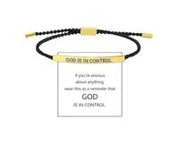 Cidegoo Design alla moda Remember Who The Luck You Are/God Is in Control Motivational Tube Bracciale regolabile Gioielli Regali, One Size, Acetato, Non pietra preziosa