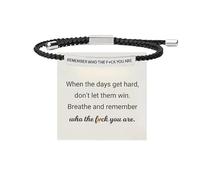 Cidegoo Design alla moda Remember Who The Luck You Are/God Is in Control Motivational Tube Bracciale regolabile Gioielli Regali, One Size, Acetato, Non pietra preziosa