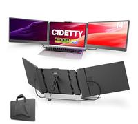 CIDETTY - Estensore di visualizzazione per laptop, display FHD 1080P IPS da 14 pollici, monitor portatile HDMI/USB-C Plug-Play per laptop, altoparlanti integrati (Mac, Win,