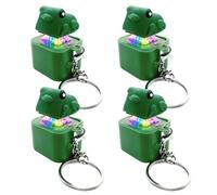 Cieco Gioco Antistress Con Rana Che Gruzza, Pulsante Sonoro E Luci LED, Portachiavi Fidget Per Bambini, Ragazzi E Adulti, Regalo Verde (4 pezzi)