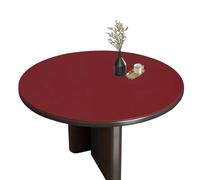 CIEEIN CIEHT PU Pelle Tovaglia Rotonda Nero+Rosso Diametro 60cm