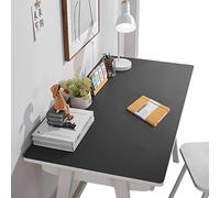 CIEEIN CIEHT PU Sottomano per Scrivania Tappetino da tavolo Tovaglia Impermeabile e facile da pulire Nero Spessore 2mm 70 * 120cm