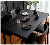CIEEIN CIEHT Tovaglia bifacciale in PU Spessore 2 mm Proteggere il piano del tavolo Resistente all'acqua e alle macchie Facile da pulire Nero + Rosso 90 * 140cm