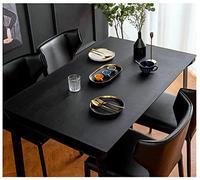 CIEEIN CIEHT Tovaglia bifacciale in PU Spessore 2 mm Proteggere il piano del tavolo Resistente all'acqua e alle macchie Facile da pulire Nero + grigio 90 * 160cm