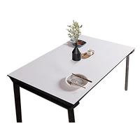 CIEEIN CIEHT Tovaglia bifacciale in PU Spessore 2 mm Proteggere il piano del tavolo Resistente all'acqua e alle macchie Facile da pulire Bianco + grigio 80 * 135cm