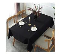 CIEEIN CIEHT Tovaglia in poliestere tinta unita Utilizzato per organizzare riunioni di famiglia, matrimoni dell'hotel e riunioni d'ufficio Lavabile in lavatrice Nero 160 * 160cm