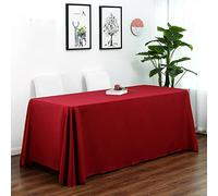 CIEEIN CIEHT Tovaglia in poliestere tinta unita Utilizzato per organizzare riunioni di famiglia, matrimoni dell'hotel e riunioni d'ufficio Lavabile in lavatrice Vino rosso 200 * 300cm