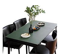CIEEIN CIEHT Tovaglia in PU Sottomano per Scrivania Disponibile bifacciale Impermeabile e facile da pulire Verde militare + grigio Spessore 2mm 90 * 180cm