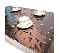 CIEEIN CIEHT Tovaglia in PVC Vetro morbido Piatto di cristallo Copertura di protezione per mobili Cuivre vintage Dimensioni 80 * 130cm