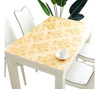 CIEEIN CIEHT Tovaglia in PVC Vetro morbido Piatto di cristallo Copertura di protezione per mobili D'oro Dimensioni 90 * 150cm