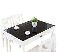 CIEEIN CIEHT Tovaglia in PVC Vetro morbido Piatto di cristallo Copertura di protezione per mobili Nero Dimensioni 70 * 130cm