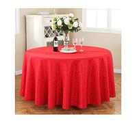 CIEEIN CIEHT tovaglia rotonda casa hotel banchetto tavolo gonna Rosso diametro 240 cm