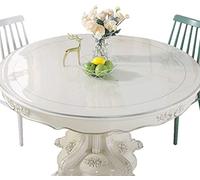 CIEEIN CIEHT Tovaglia rotonda in PVC trasparente Piatto di cristallo Copertura di protezione per mobili Spessore circa 1.5mm 90 cm di diametro