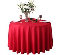 CIEEIN CIEHT Tovaglia rotonda rosso，Per cucine, ristoranti e hotel，Decorazioni e allestimenti per matrimoni, feste e cene di Natale Diametro 220 cm