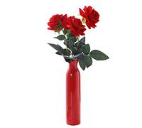 CIEEIN CIEHT Vaso di ceramica Accessori per la casa Disposizione dei fiori dell'ornamento del fiore essiccato in stile europeo Rosso A 14.6cm di altezza