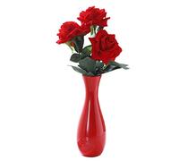 CIEEIN CIEHT Vaso di ceramica Accessori per la casa Disposizione dei fiori dell'ornamento del fiore essiccato in stile europeo Rosso F 25cm di altezza