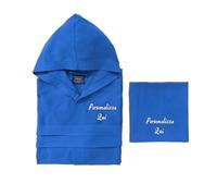 Cieffepi Home Collections MYFIT Set Microfibra Personalizzabile Accappatoio Unisex con cappuccio + Telo (IT, Testo, M, Regular, Regular, Royal)