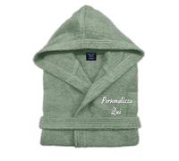Cieffepi Home Collections Solo Mio Basic Accappatoio Personalizzato con Cappuccio in Morbida Spugna idrofila Puro Cotone