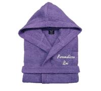 Cieffepi Home Collections Solo Mio Basic Accappatoio Personalizzato con Cappuccio in Morbida Spugna idrofila Puro Cotone