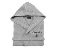 Cieffepi Home Collections Solo Mio Basic Accappatoio Personalizzato con Cappuccio in Morbida Spugna idrofila Puro Cotone