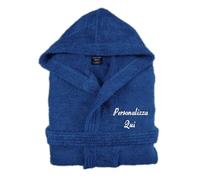 Cieffepi Home Collections Solo Mio Basic Accappatoio Personalizzato con Cappuccio in Morbida Spugna idrofila Puro Cotone