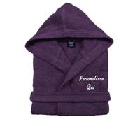 Cieffepi Home Collections Solo Mio Basic Accappatoio Personalizzato con Cappuccio in Morbida Spugna idrofila Puro Cotone