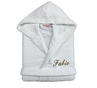 Cieffepi Home Collections SOLO MIO BASIC Accappatoio personalizzato unisex adulto con cappuccio in spugna di puro cotone