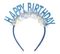 CIEHER Fascia per capelli di compleanno, corona di compleanno, fascia di buon compleanno per donne e ragazze, diadema di compleanno, decorazioni di buon compleanno, regalo di compleanno, colore blu